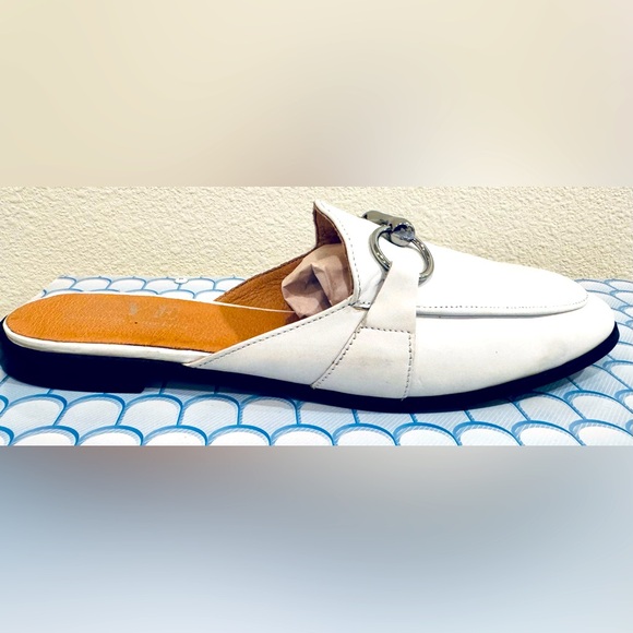 Leather White Slipper Sandals From Italy New 40 EU New without box - Picture 4 of 4